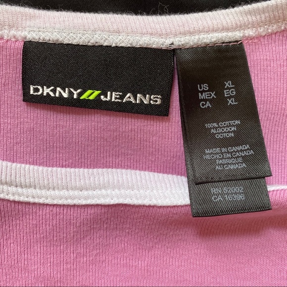 DKNY Vintage Short Sleeve Y2K Pink Logo T-Shirt (Size: XL) *NWOT* - Picture 4 of 4